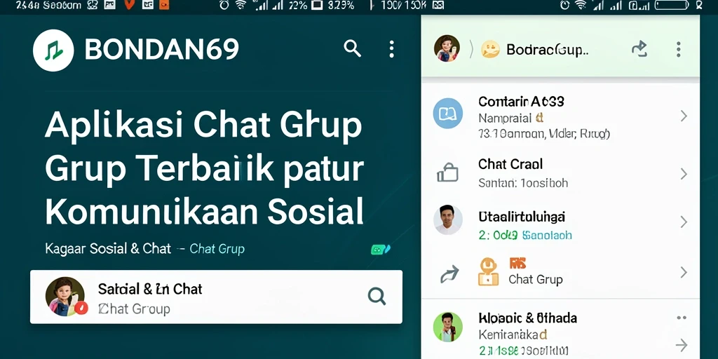 Tampilan antarmuka BONDAN69 dengan fitur Chat Grup yang menarik dan interaktif.