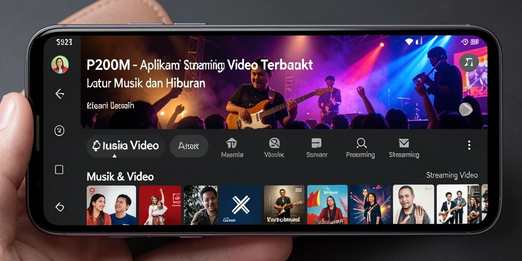 Antarmuka P200M yang menarik untuk streaming video.