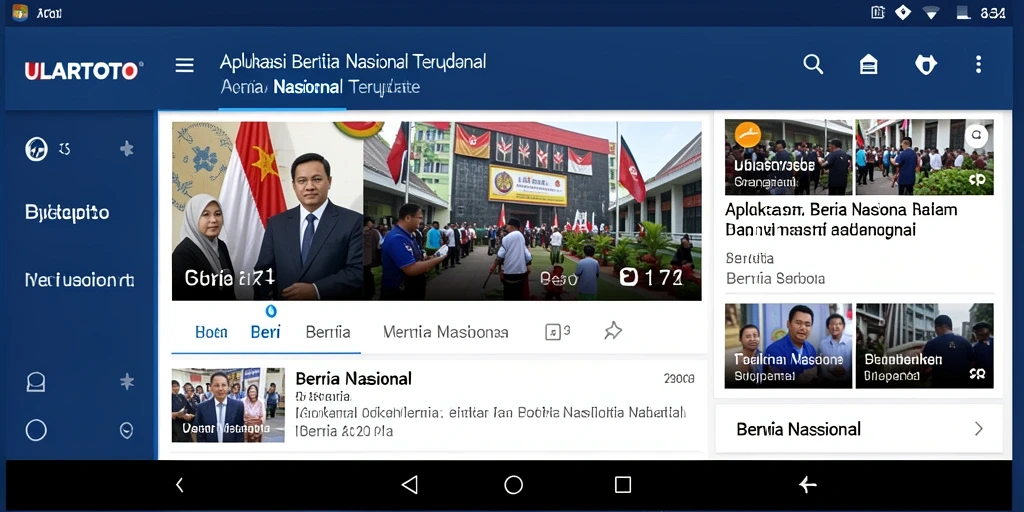 Antarmuka ULARTOTO dengan berbagai berita nasional terbaru.